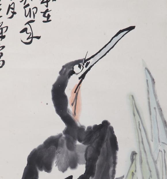北京嘉翰鷺鷥圖 潘深亮老師鑒定證書(shū)及視頻
