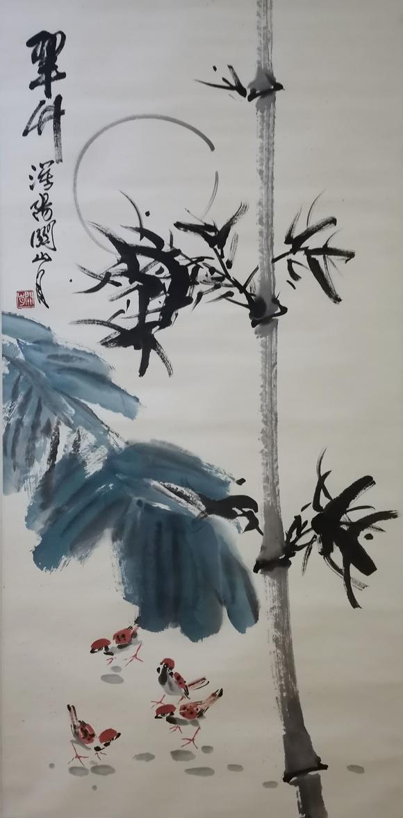 北京嘉翰竹雀圖 