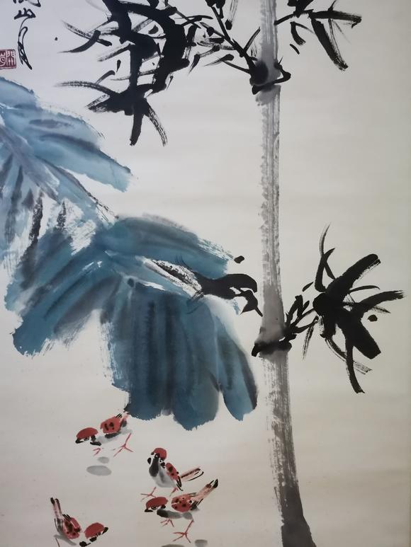 北京嘉翰竹雀圖 