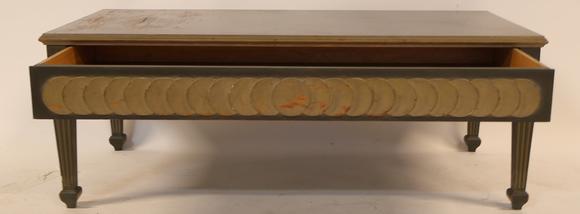 Clarke Auction GalleryMidcentury Long Drawer Coffee Table.