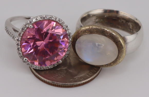 Clarke Auction GalleryJEWELRY. (2) Signed Cocktail Rings.