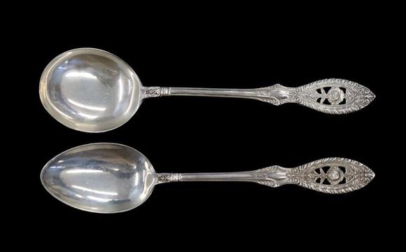 Clarke Auction GallerySTERLING Manchester Valenciennes Sterling Flatware