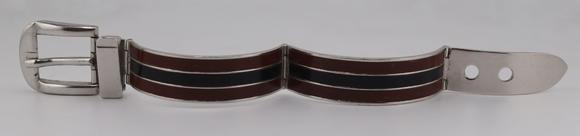Clarke Auction GalleryJEWELRY. Gucci Brown and Black Enamel Bracelet.