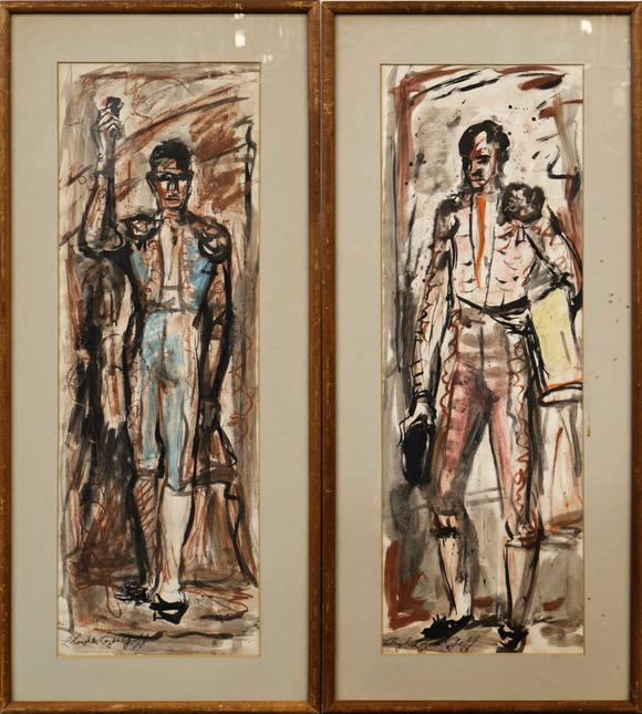Clarke Auction GalleryLLOYD LOZES GOFF (AMERICAN, 1918-1982) [2 WORKS].