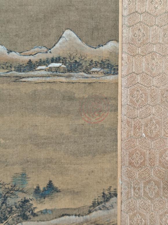 京都粵盛美術文征明/江春雪景