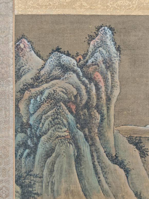 京都粵盛美術文征明/江春雪景