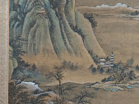 京都粵盛美術文征明/江春雪景