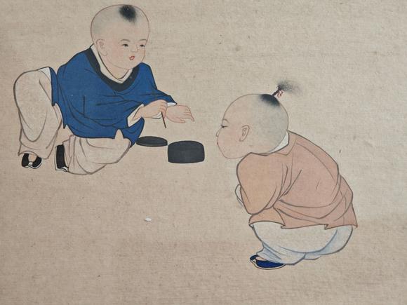 京都粵盛美術陳啟湖/嬰戲圖