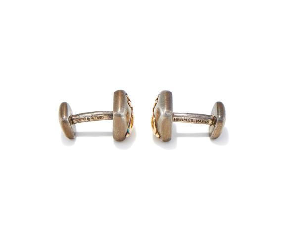 DreweattsHERMèS, A PAIR  OF RABBIT CUFFLINKS