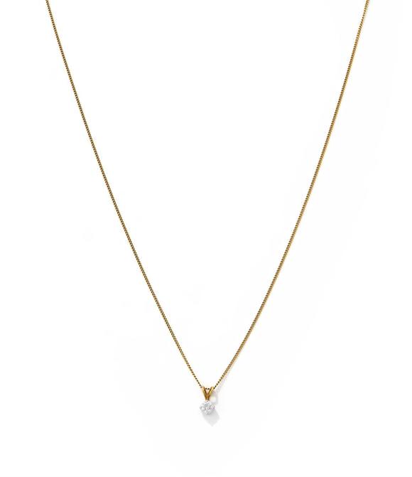 DreweattsA DIAMOND SINGLE STONE PENDANT