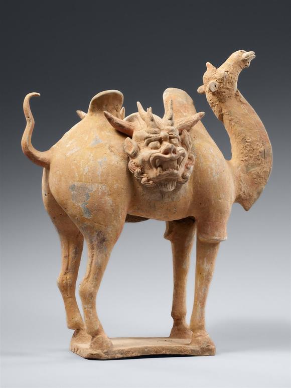 Kunsthaus Lempertz KGA figure of a young saddled camel. Terracotta. Tang dynasty (618-907)