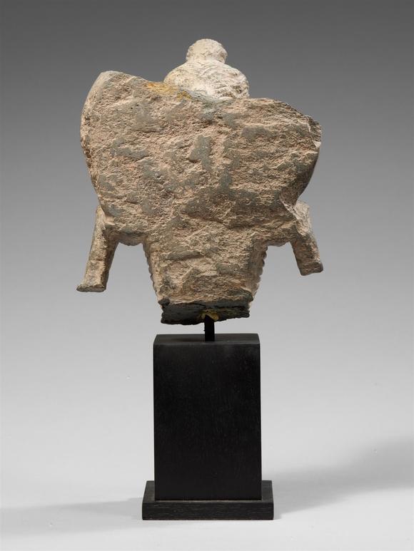 Kunsthaus Lempertz KGA Gandharan grey schist bust of Emaciated Buddha. Pakistan, Gandhara. Kushan period, 2nd/3rd century