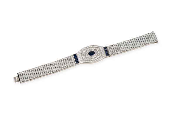 Hargesheimer Kunstauktionen DüsseldorfATEMBERAUBENDES DIAMANT SAPHIR ARMBAND