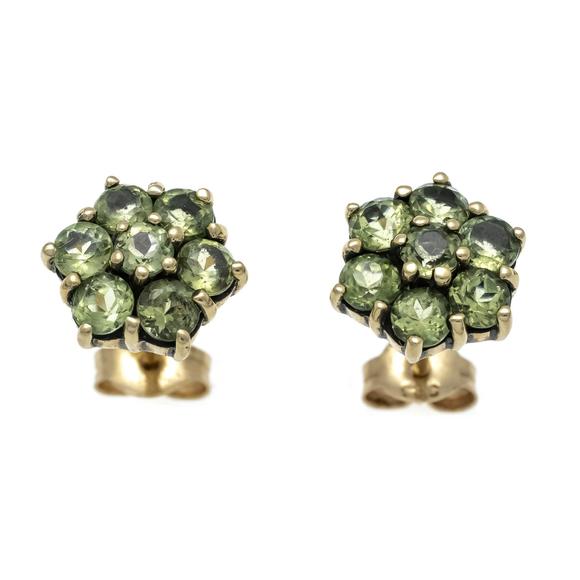 Historia AuktionshausPeridot flower clip-on earrings GG