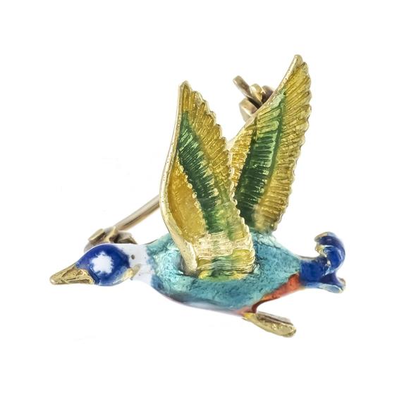 Historia AuktionshausDelicate figurative brooch GG 750/0