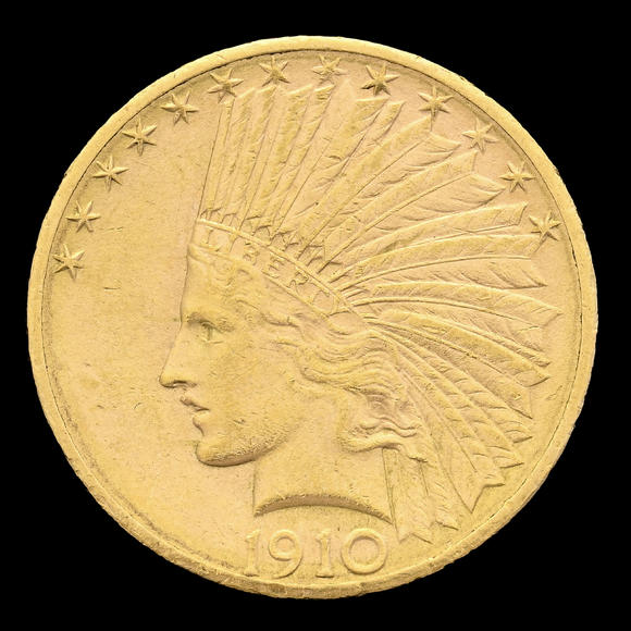 Piguet - H?tel des VentesUSA, 10 dollars or 1910  Indian Head , Denver, avec devise, diam. 2,7 cm, 16,69 g.