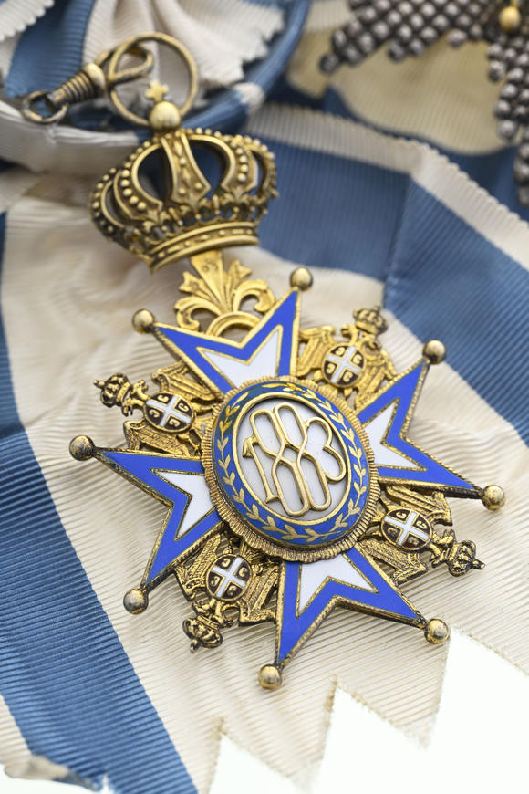 Piguet - H?tel des VentesRoyaume de Serbie, Ordre de Saint-Sava, créé en 1883, ensemble de Grand-Croix du 2ème type