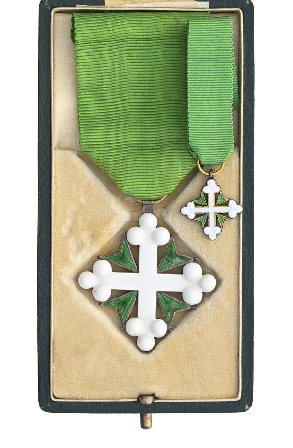 Piguet - H?tel des VentesItalie / Royaume d'Italie, Ordre des Saints Maurice et Lazare, fondé en 1572, croix de Chevalier
