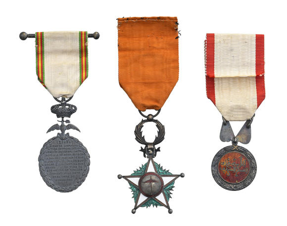 Piguet - H?tel des VentesRoyaume du Maroc, lot de 3 décorations