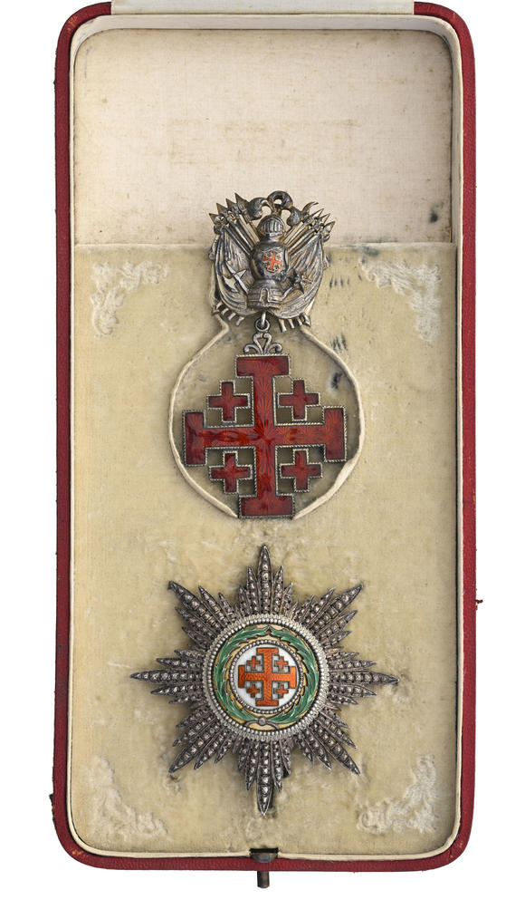 Piguet - H?tel des VentesVatican, Ordre Equestre du Saint-Sépulcre de Jérusalem, recréé en 1847, ensemble de Grand Officier