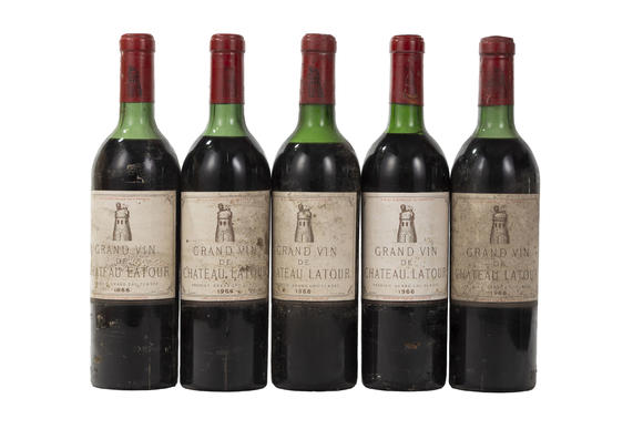 Piguet - H?tel des VentesCh. Latour, 1966, Pauillac, 1er grand cru classé, 5 bts