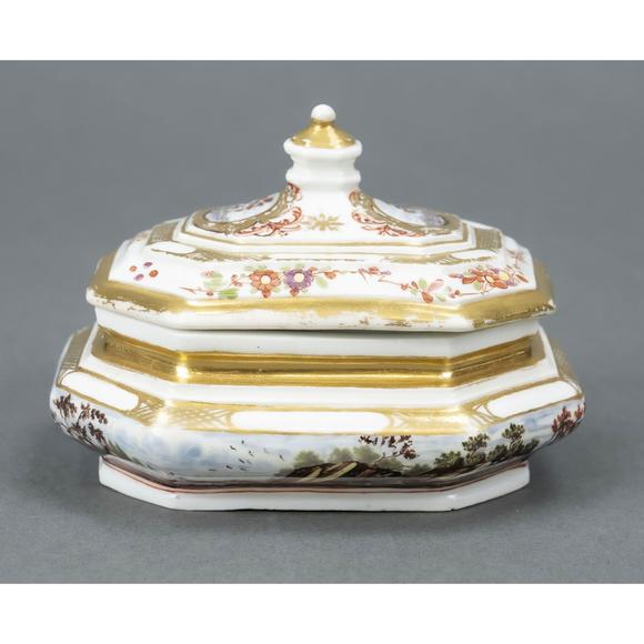 Historia AuktionshausZuckerdose, Meissen, K.P.M. Marke 1