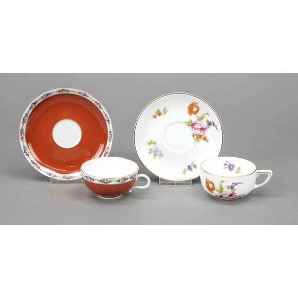 Historia AuktionshausZwei Mokkatassen mit UT, Tasse mit