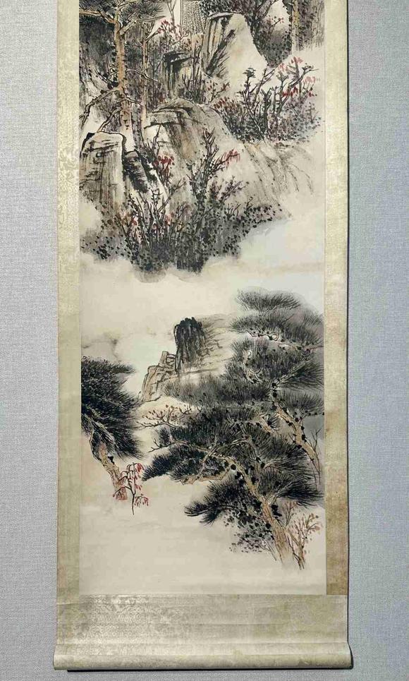 日本松町古美張大千 山水