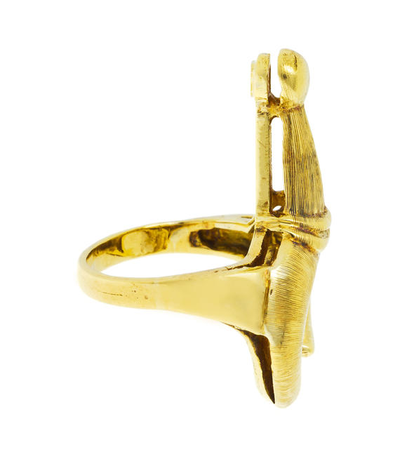 Piguet - H?tel des VentesLalaounis, bague signe du zodiaque or 750 stylisant le symbole du bélier