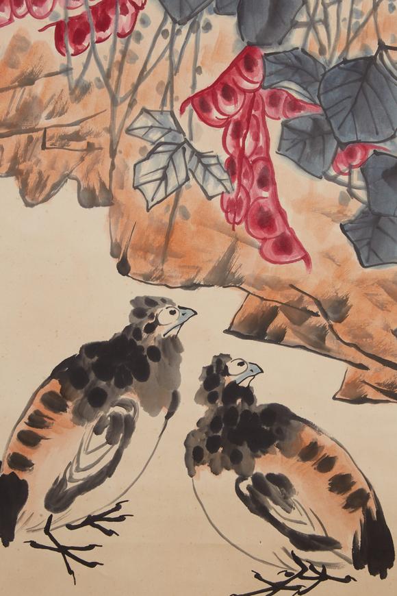 千美會(huì)李苦禪紙本花鳥圖畫