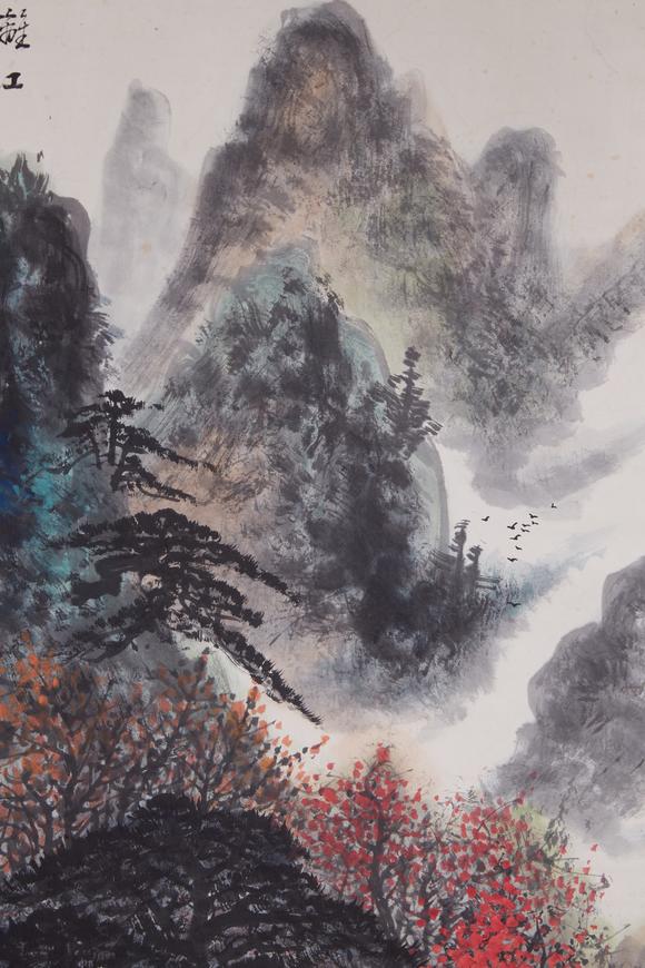 千美會(huì)黎雄才紙本山水圖畫