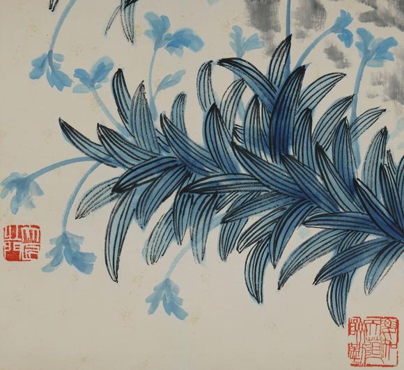 日本松町古美齊白石 松鷹圖