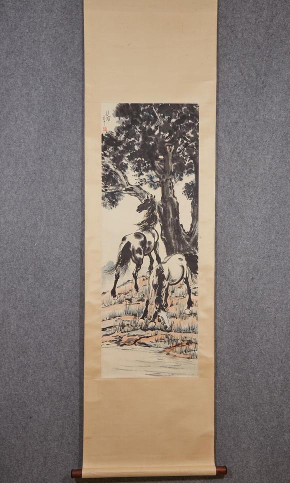 千美會(huì)徐悲鴻紙本馬圖畫(huà)