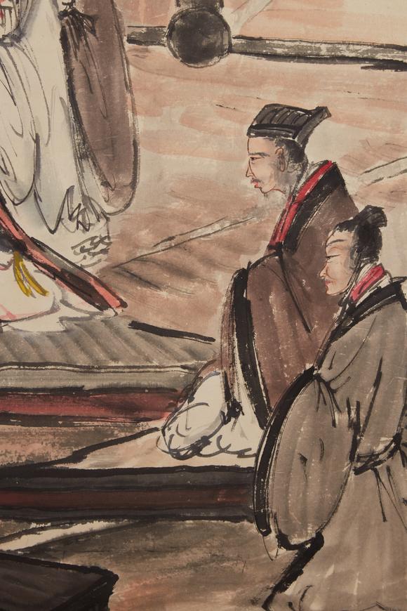 千美會(huì)傅抱石紙本人物圖畫(huà)