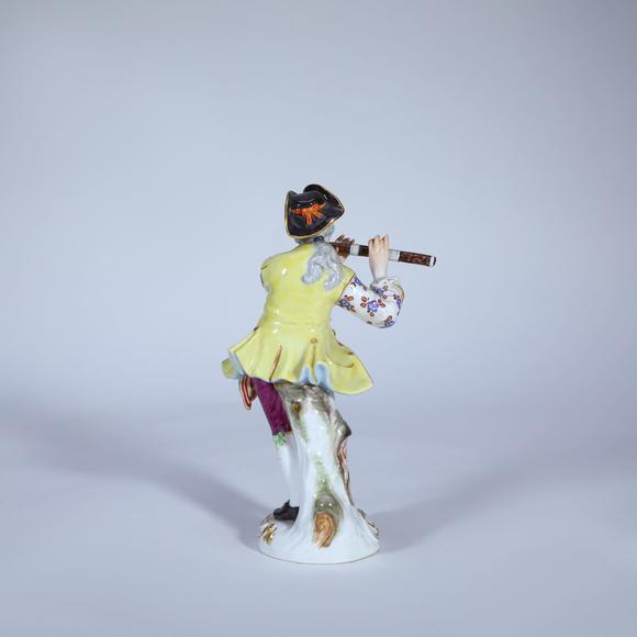 KARSON AUCTIONLate 19th Century Pair of Meissen Rococo Porcelain Figurines of Court Musicians