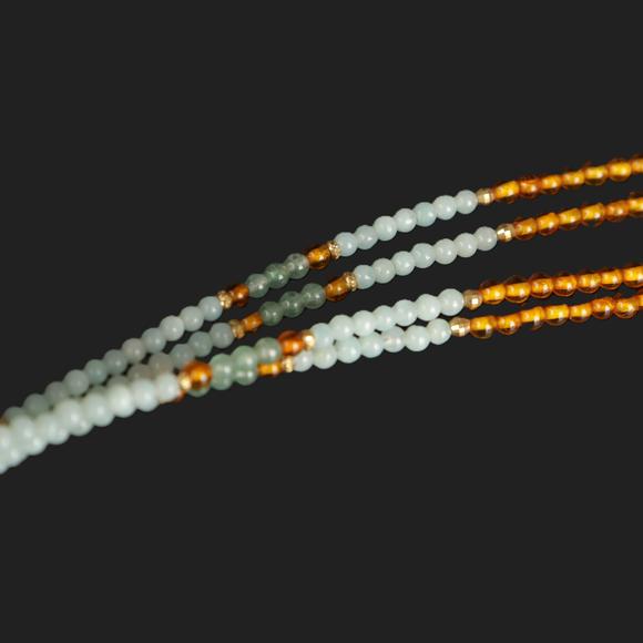 朱雀美術(shù)拍賣K18金琥珀首飾玉石象嵌