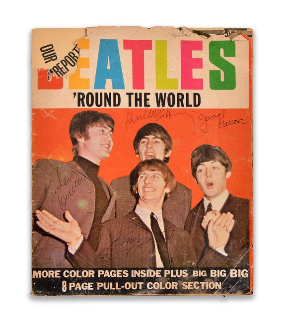 Karl s Collections IncThe Beatles, Fully Signed “Beatles ’Round the World” Magazine (Mid-1960s Fan Publication)