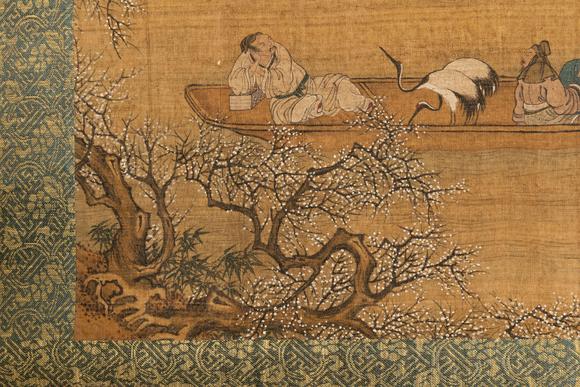 大阪美術(shù)商會(huì)明 文徵明 春江探梅圖