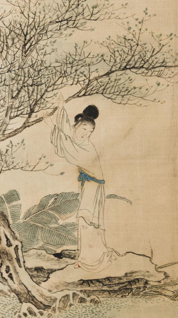 大阪美術(shù)商會(huì)王聲 美人折枝
