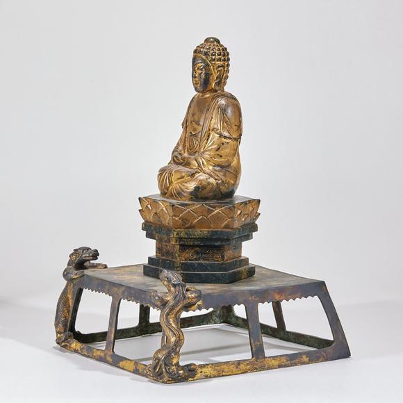 億品兆富株式會社（AALPZF）明以前 玉貼金 華嚴三圣一套