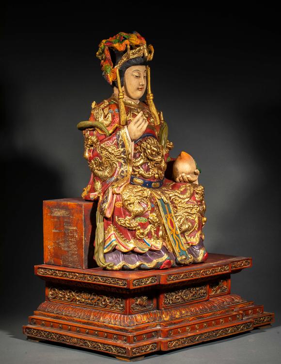 億品兆富株式會(huì)社（AALPZF）木雕 漆金 加彩 媽祖像