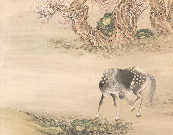 中鴻信載瀛（1875-1930）?八駿圖通景屏風(fēng)