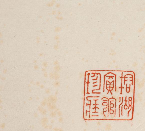 中鴻信劉海粟（1896-1994）、陳佩秋（1923-2020）?松鷹圖巨幀