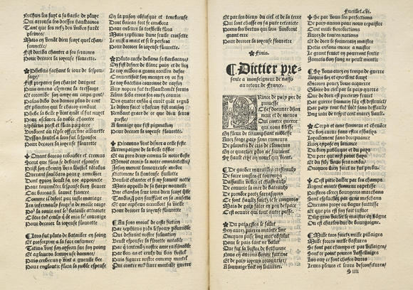 Piguet - H?tel des VentesMOLINET (Jean). Les Faictz et dictz de feu de bonne memoire... Paris, Jehan Longis,1531. relié plein maroquin rouge par Trautz-Bauzonnet