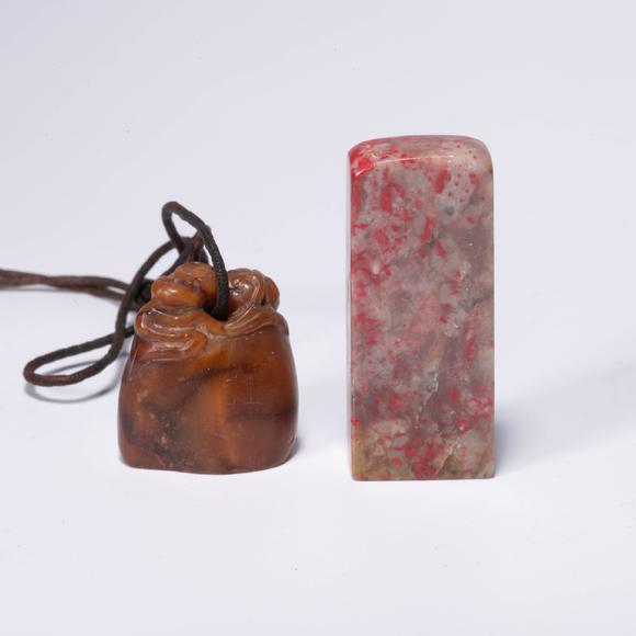 （和正堂株式會(huì)社）吉祥美術(shù)芙蓉黃石 古印 5點(diǎn)