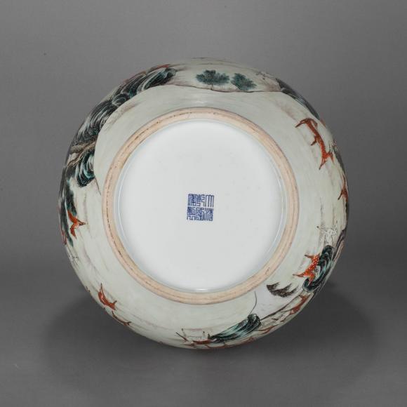 （和正堂株式會社）吉祥美術(shù)清乾隆  粉彩百鹿尊