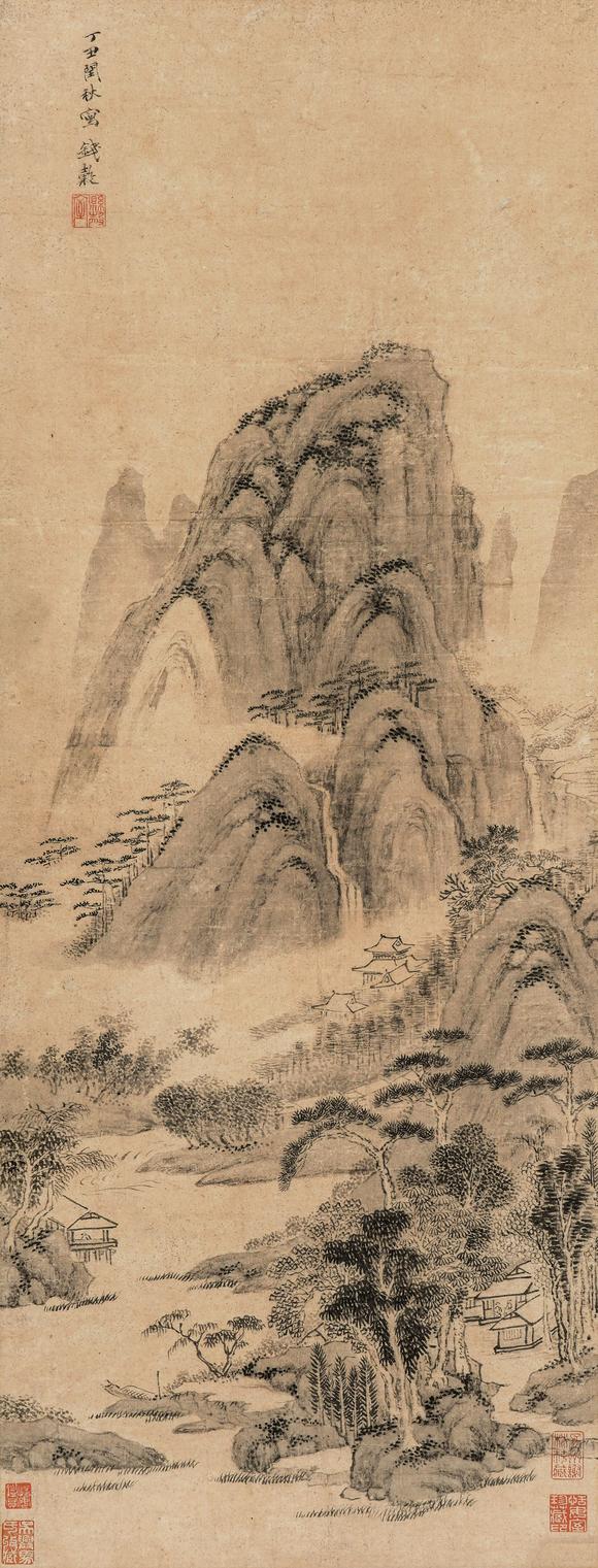 中鴻信錢穀（1508-1578）?松壑幽居
