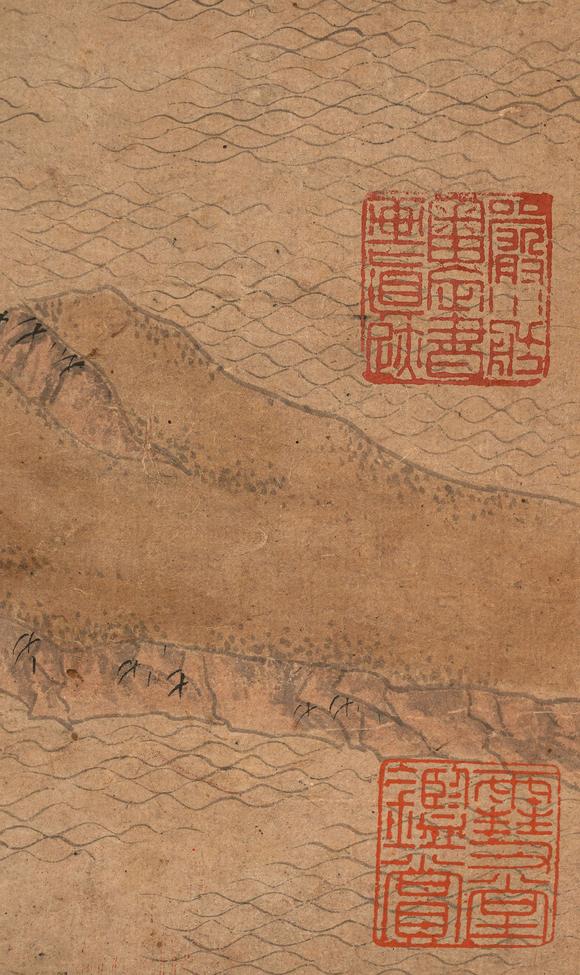 中鴻信文徵明（1470-1559）?春江疊嶂圖軸
