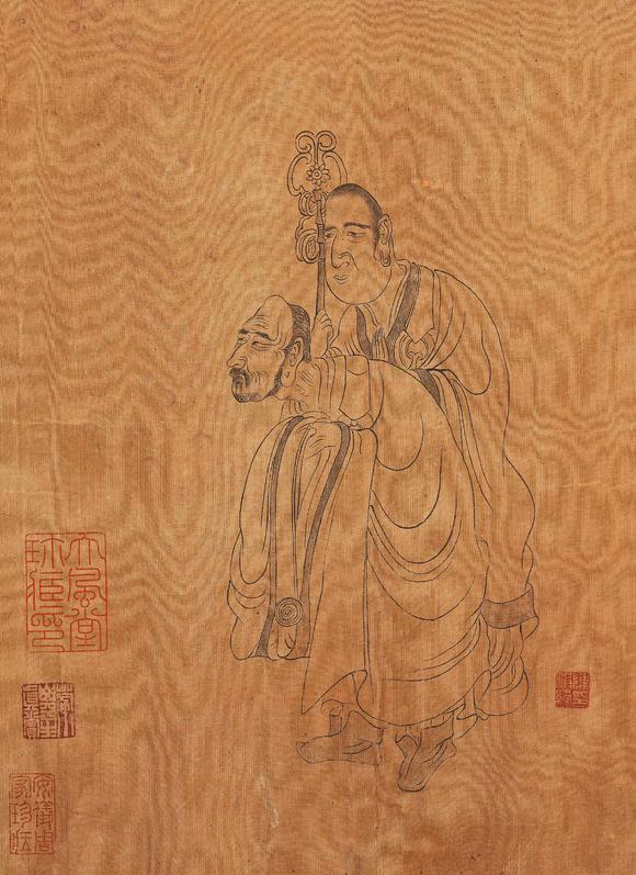 中鴻信陳洪綬（1598-1652）[明]?十八羅漢冊