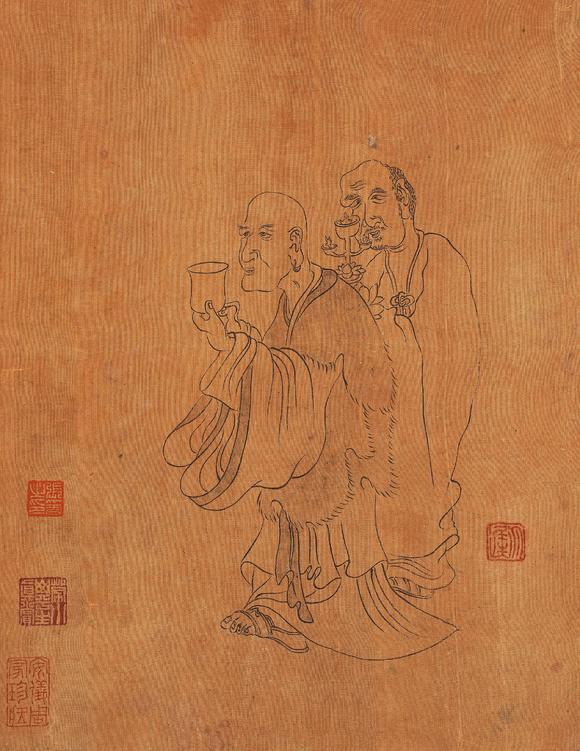 中鴻信陳洪綬（1598-1652）[明]?十八羅漢冊